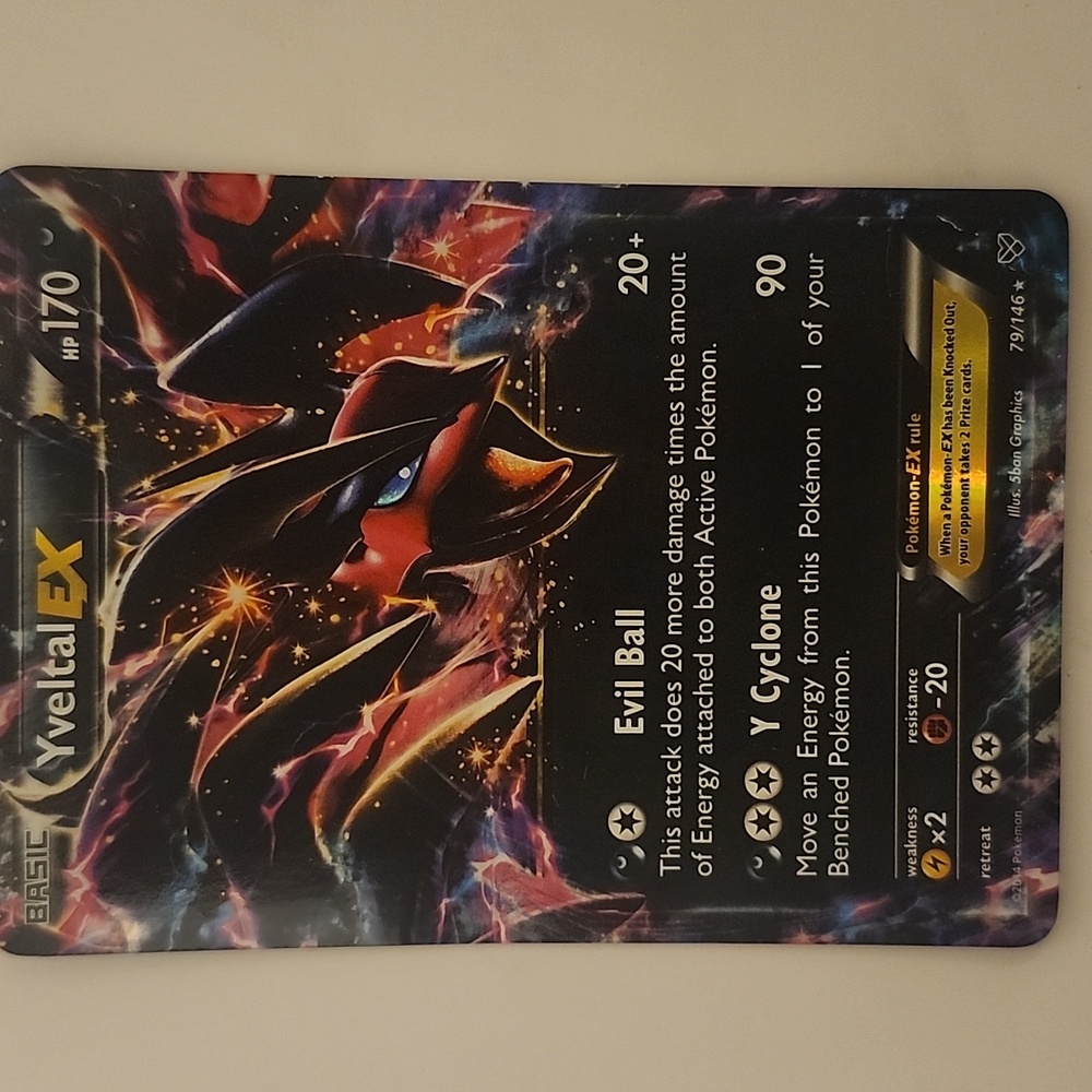 Pokemon Card Yveltal EX 79/146 XY-Base Ultra Rare